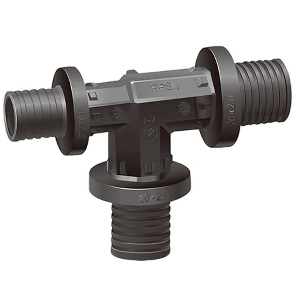 Тройник VARMEGA Slide-fit переходной, 32×32×25, аксиальный, PPSU, VM50526