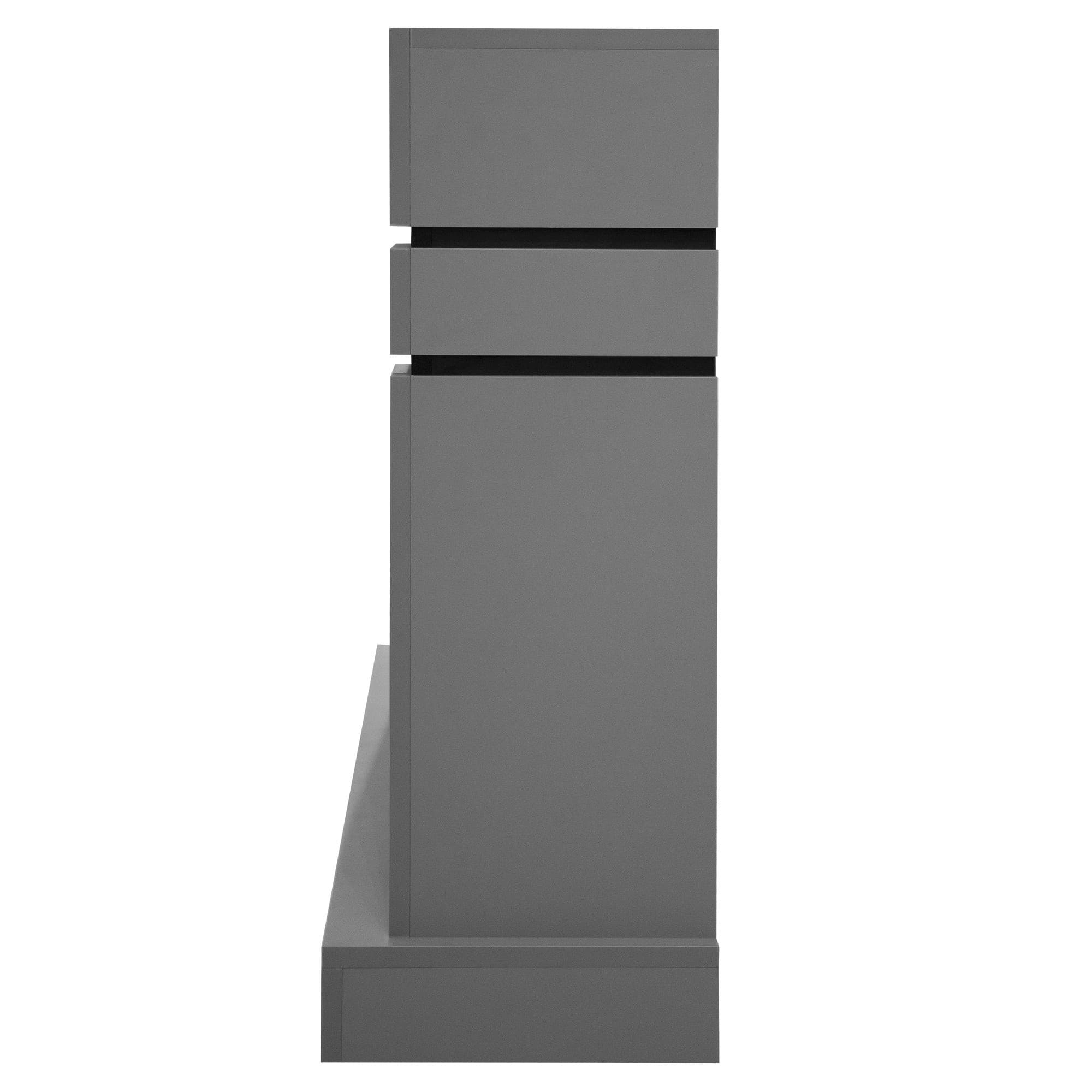 Каминокомплект: Очаг Royal Thermo Aurora RTFP/P-AR40LS, портал Lindos 42/40/36, светло-серый, р/в
