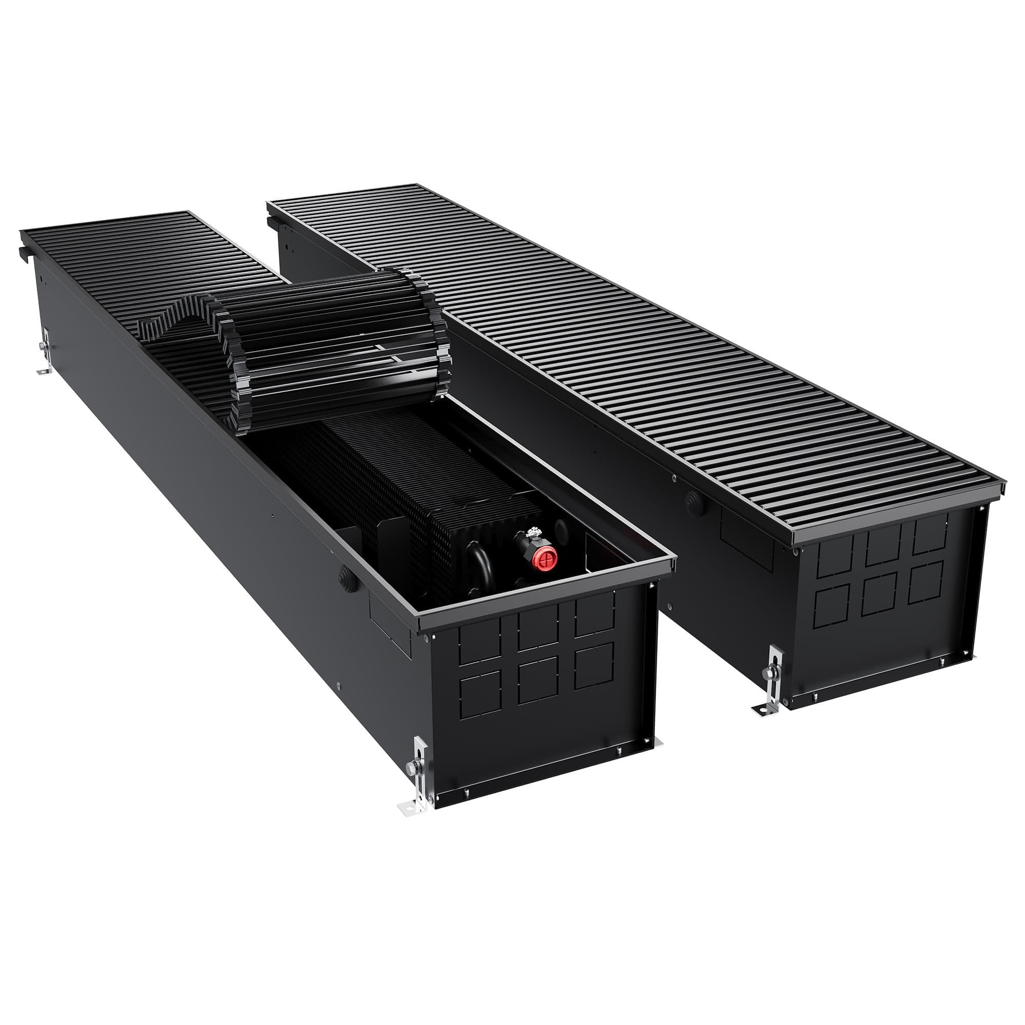 Конвектор внутрипольный Royal Thermo ATRIUM TURBO-190/250/1400-DG-U-BL