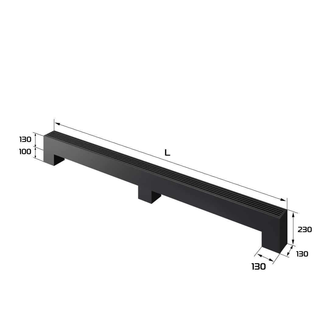 Конвектор напольный Royal Thermo STEP-130/130/2500-2-N-BL-LG-BL