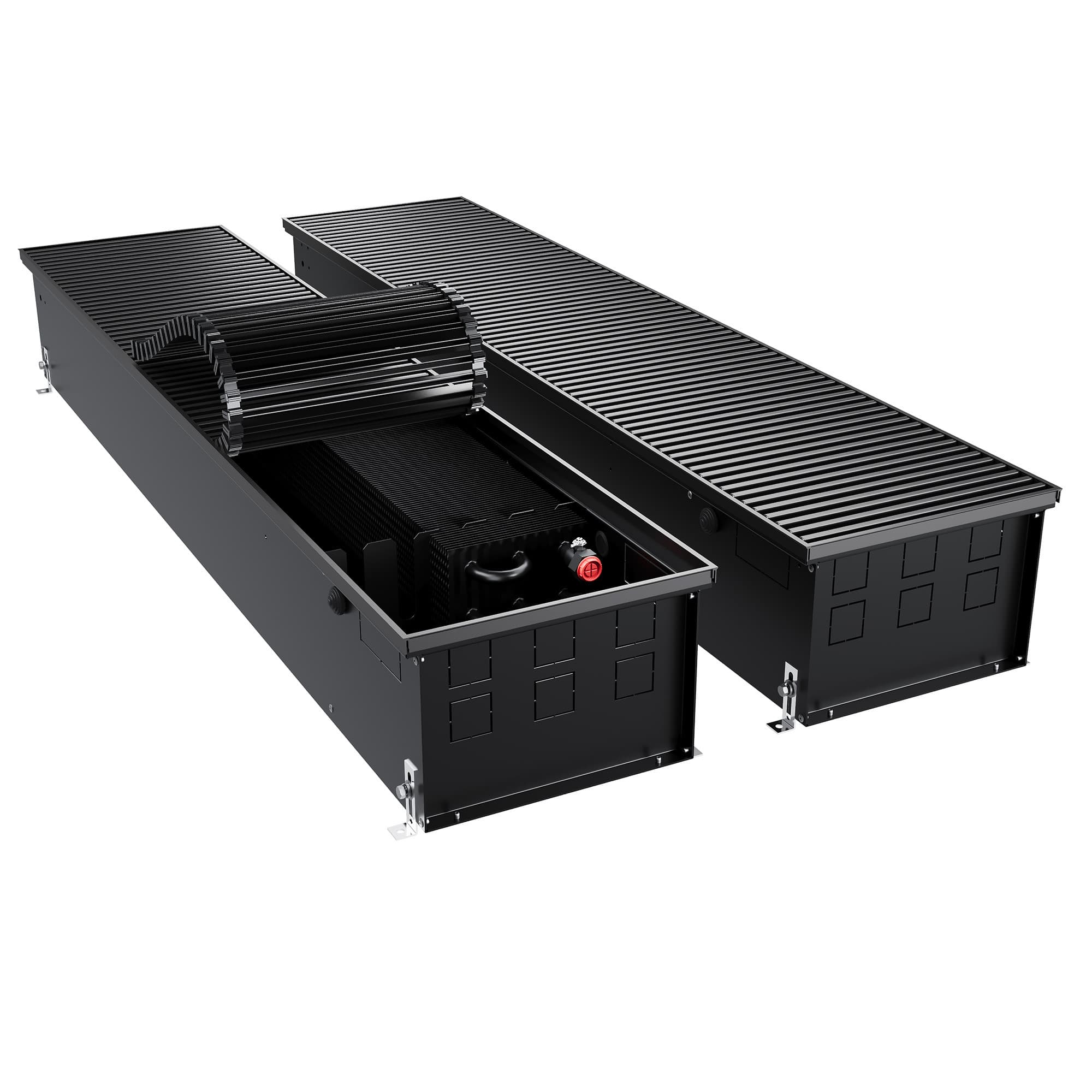 Конвектор внутрипольный Royal Thermo ATRIUM TURBO-190/300/2200-DG-U-BL