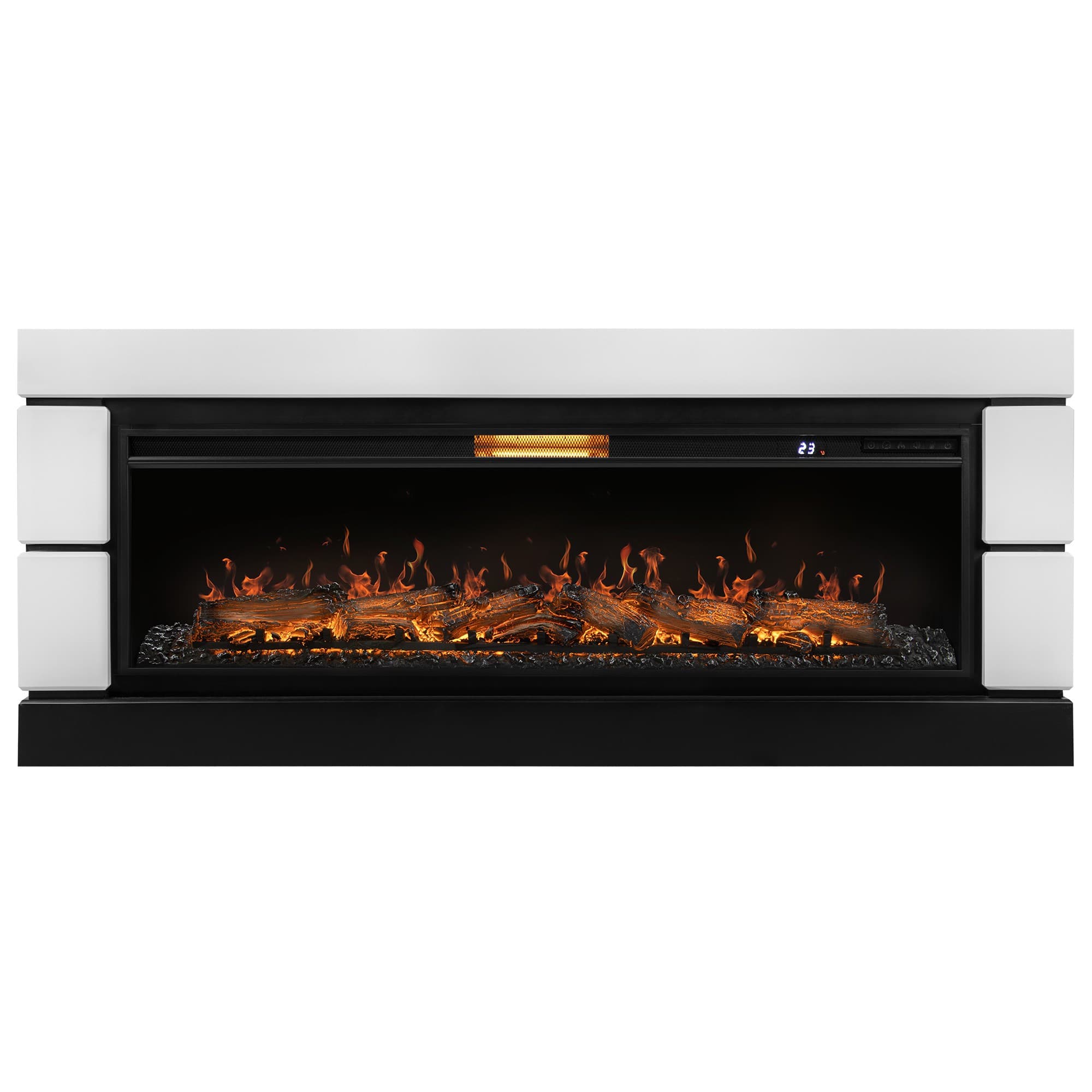 Каминокомплект: Очаг Royal Thermo Aurora RTFP/P-AR60LS, портал Moderno 60, белый