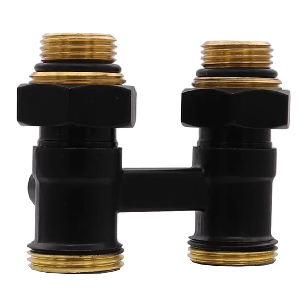Вентиль для радиатора VIEIR Мультифлекс 3/4" прямой, черный VR308-C (48/1)