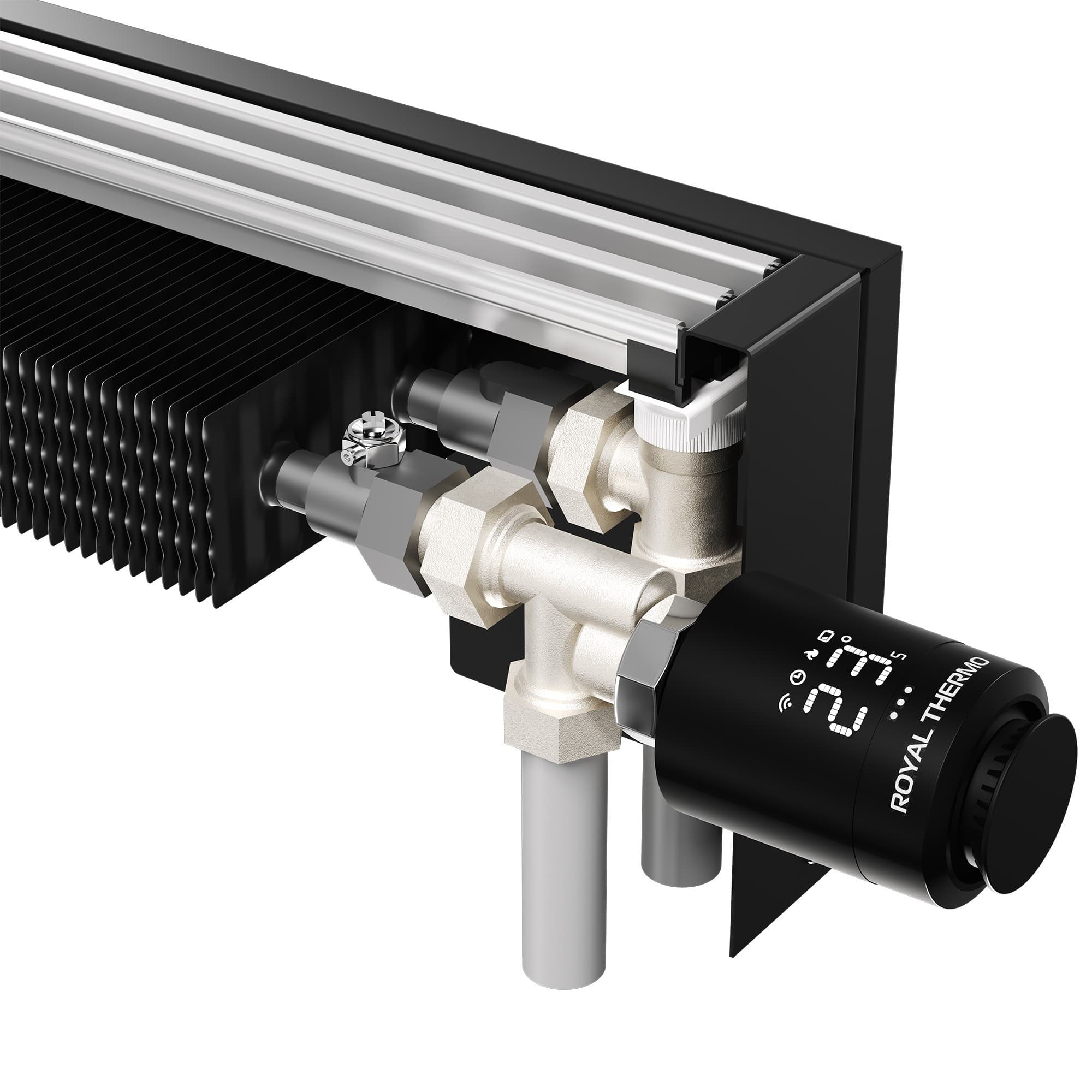 Конвектор напольный Royal Thermo STEP-180/130/2000-3-N-WT-LG-NA