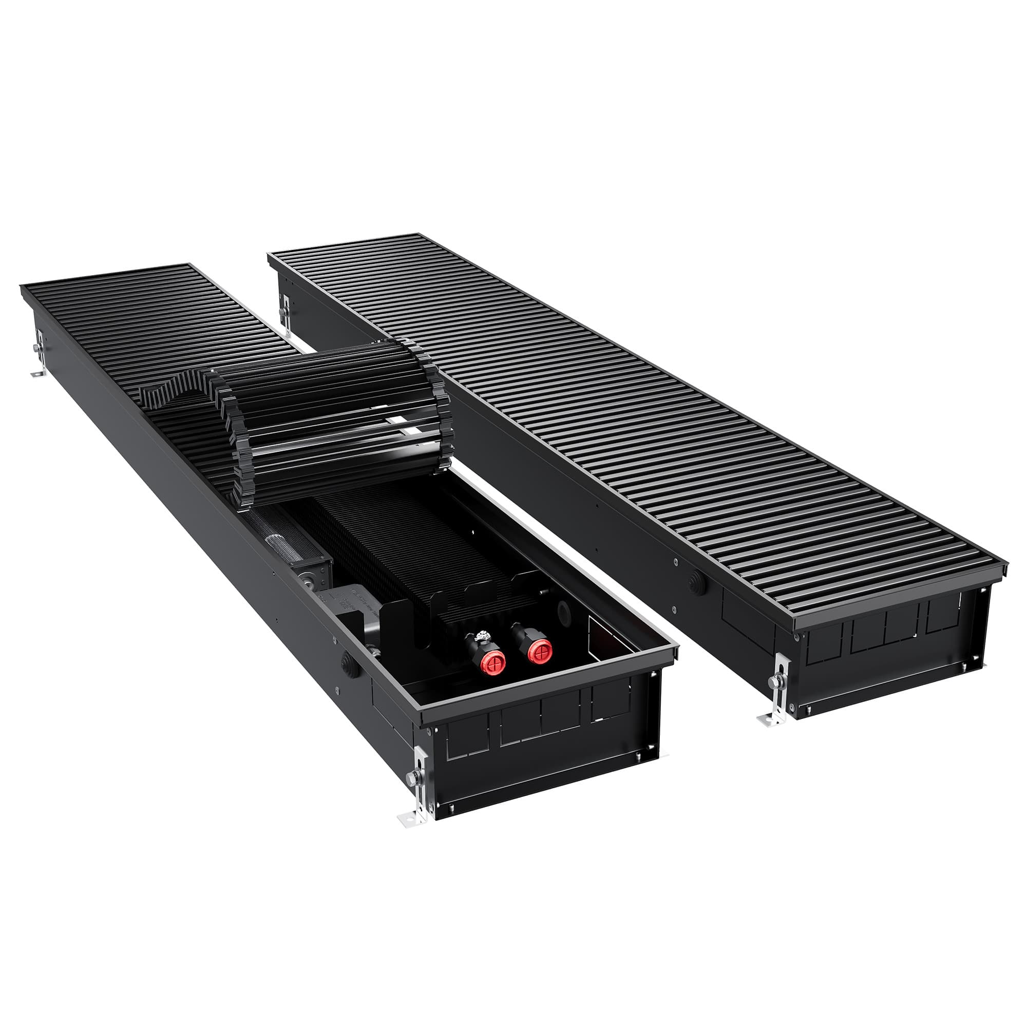 Конвектор внутрипольный Royal Thermo ATRIUM TURBO-110/250/2400-DG-U-BL