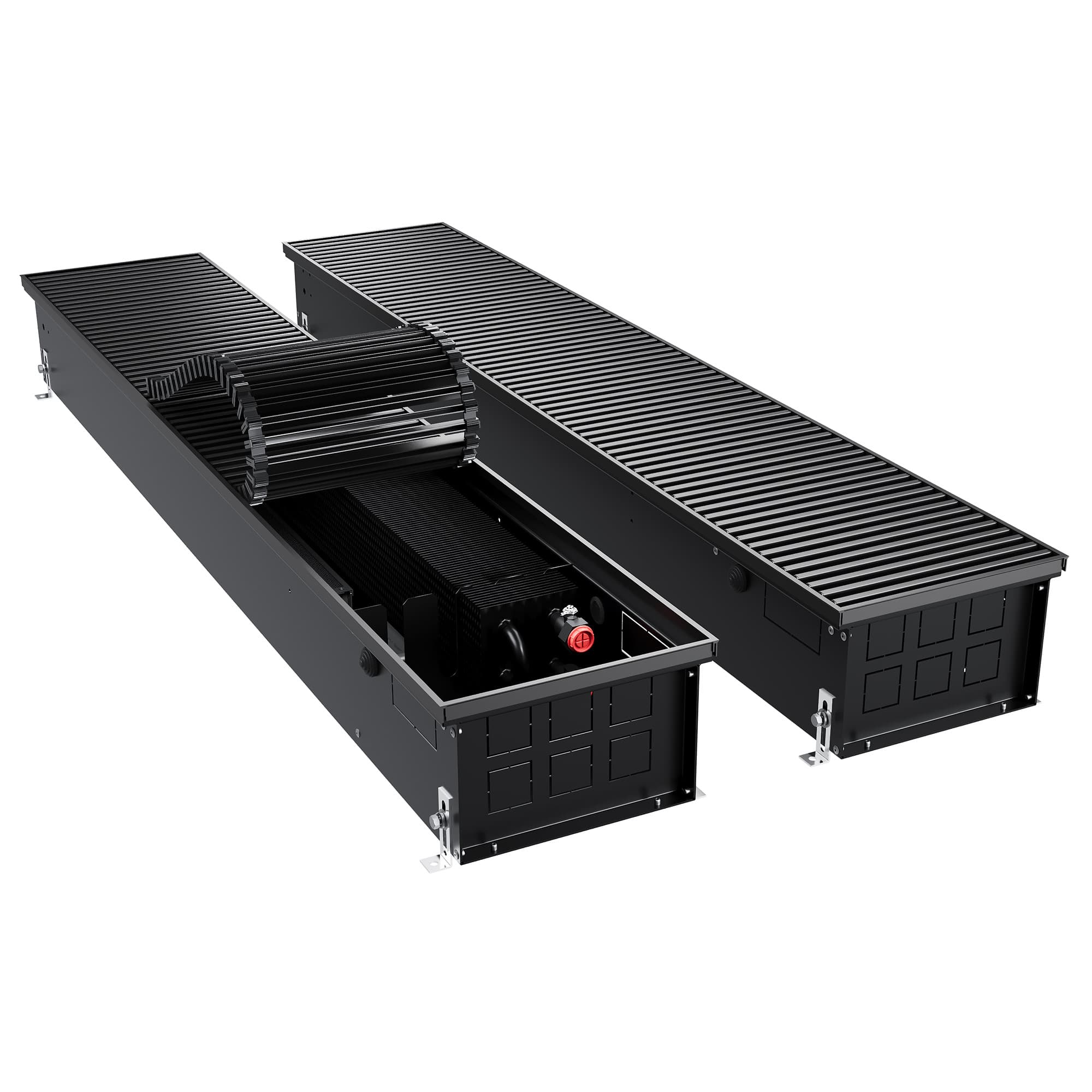 Конвектор внутрипольный Royal Thermo ATRIUM TURBO-150/250/2100-DG-U-BL
