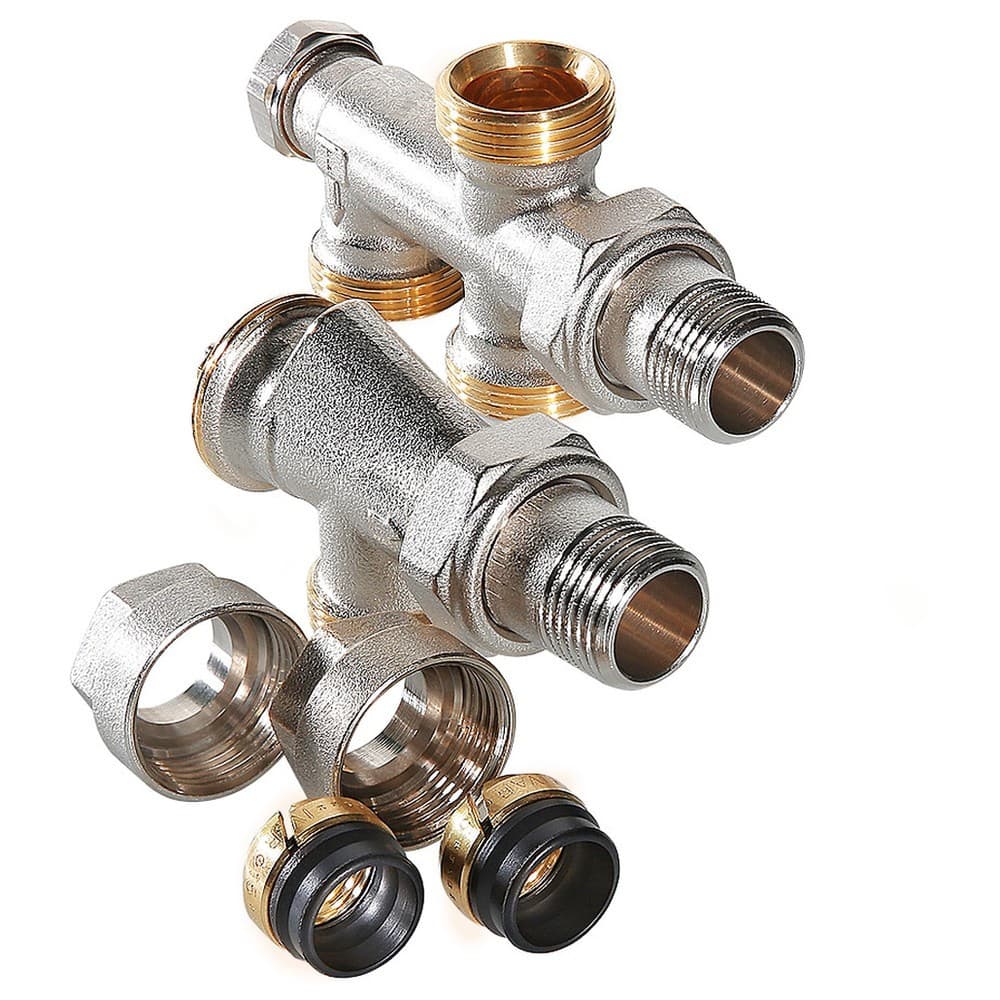 Узел бокового подключения при нижней разводке 1/2"х50проц.х3/4" (Valtec VT.225.K)(однотруб)