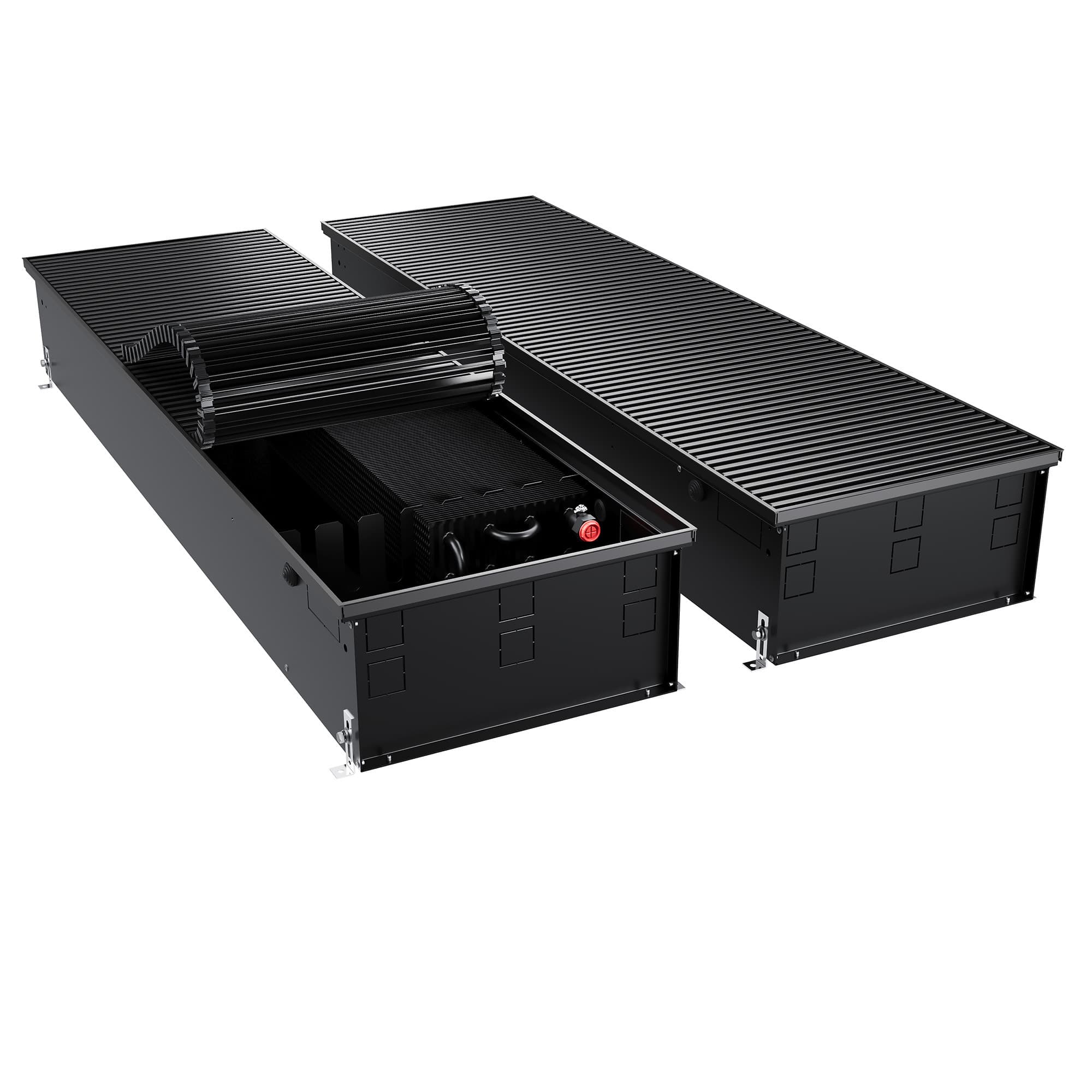 Конвектор внутрипольный Royal Thermo ATRIUM TURBO-190/400/2800-DG-U-BL