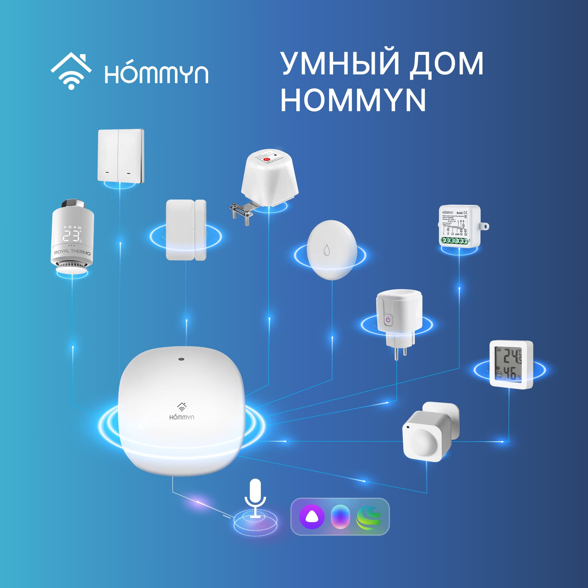 Датчик движения и освещенности HOMMYN MBS30ZB