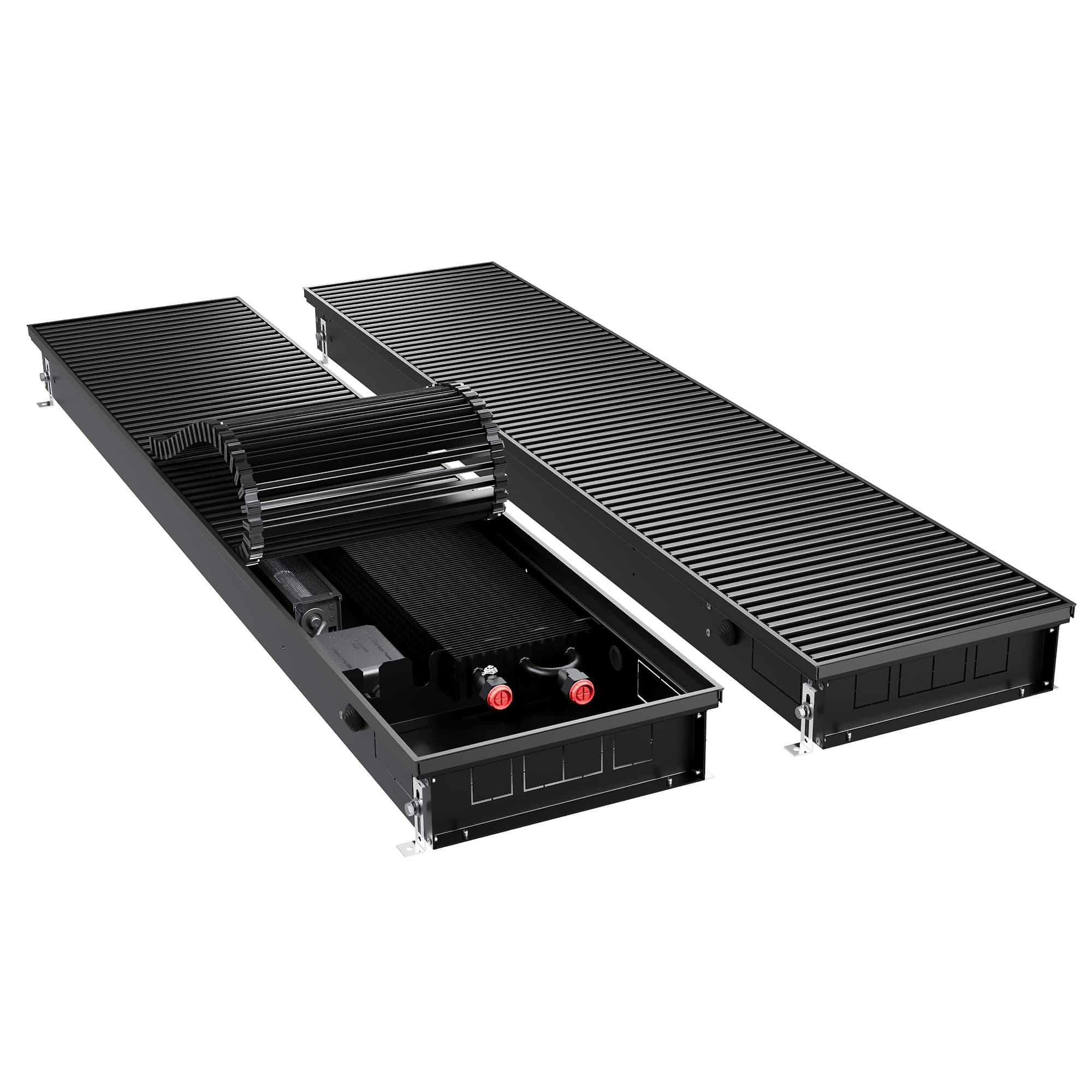 Конвектор внутрипольный Royal Thermo ATRIUM TURBO-90/300/1900-DG-U-BL
