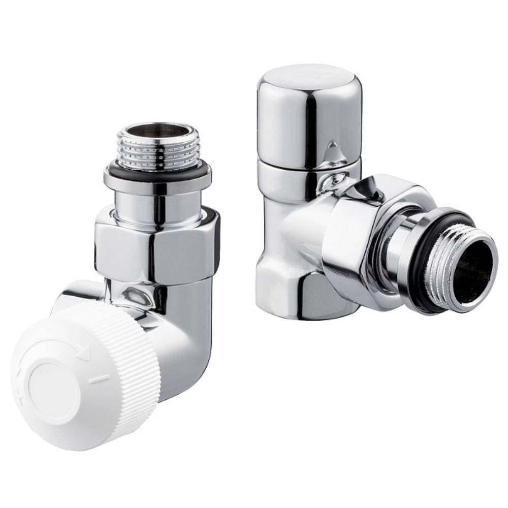 Набор термостатический для радиатора трехосевой Royal Thermo Design 1/2"М30х1,5 (Хром)