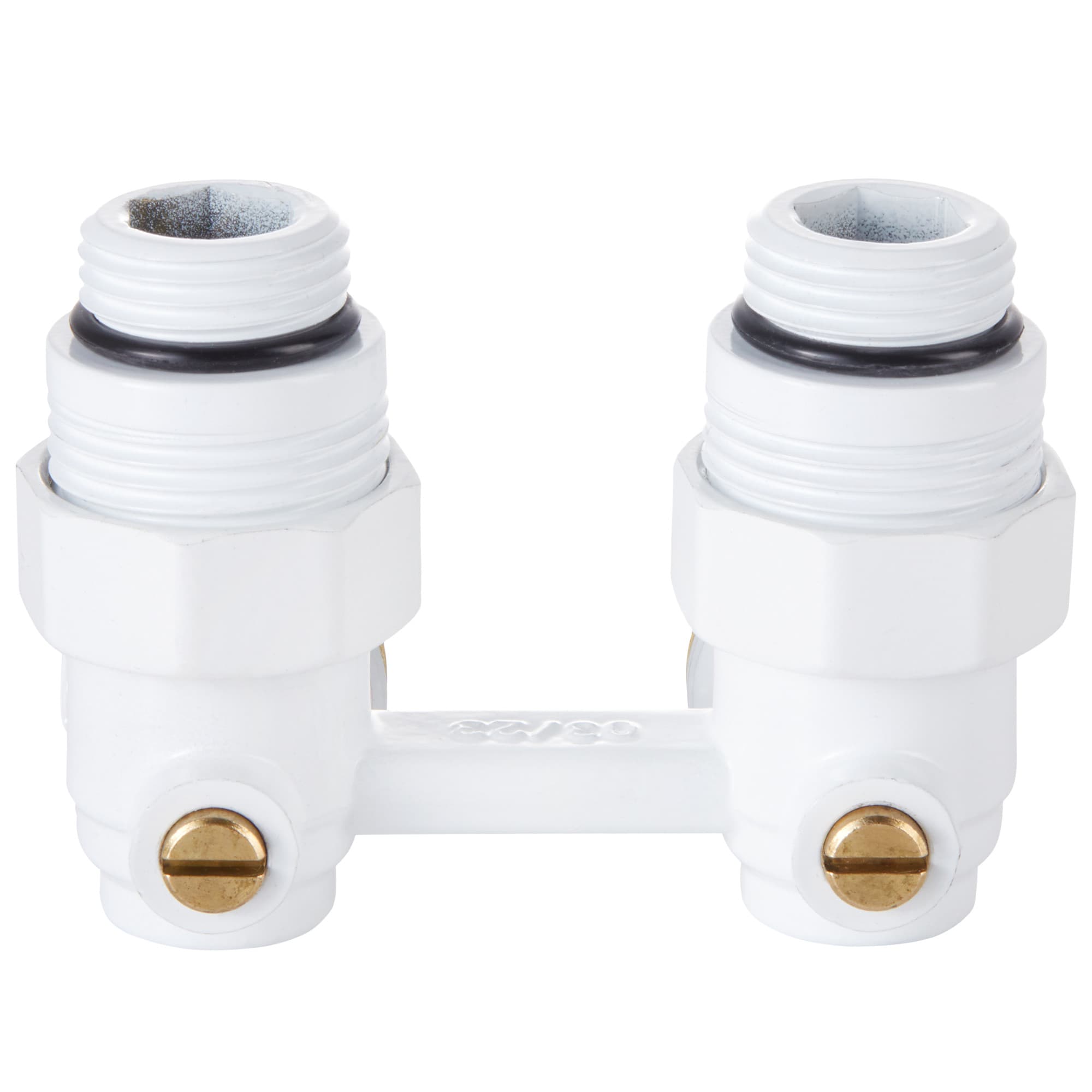 Узел нижнего подключения Royal Thermo угловой 1/2"х3/4" EK (белый)