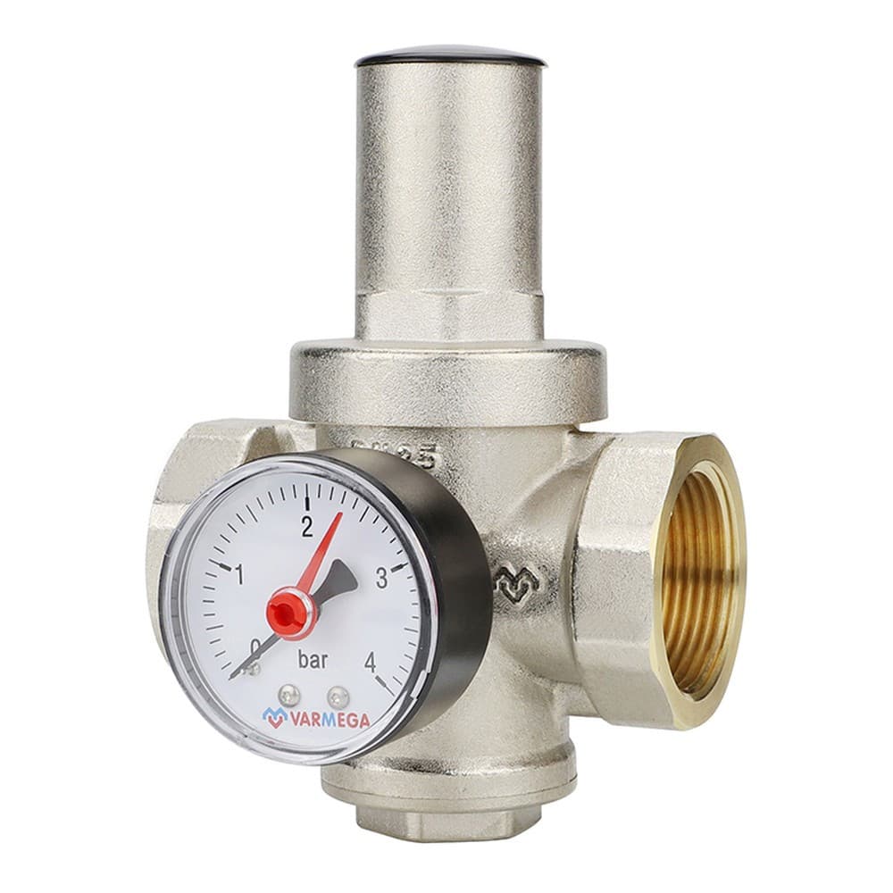 Редуктор давления VARMEGA 3/4", PN25, поршневой, с присоединением к манометру, VM12702