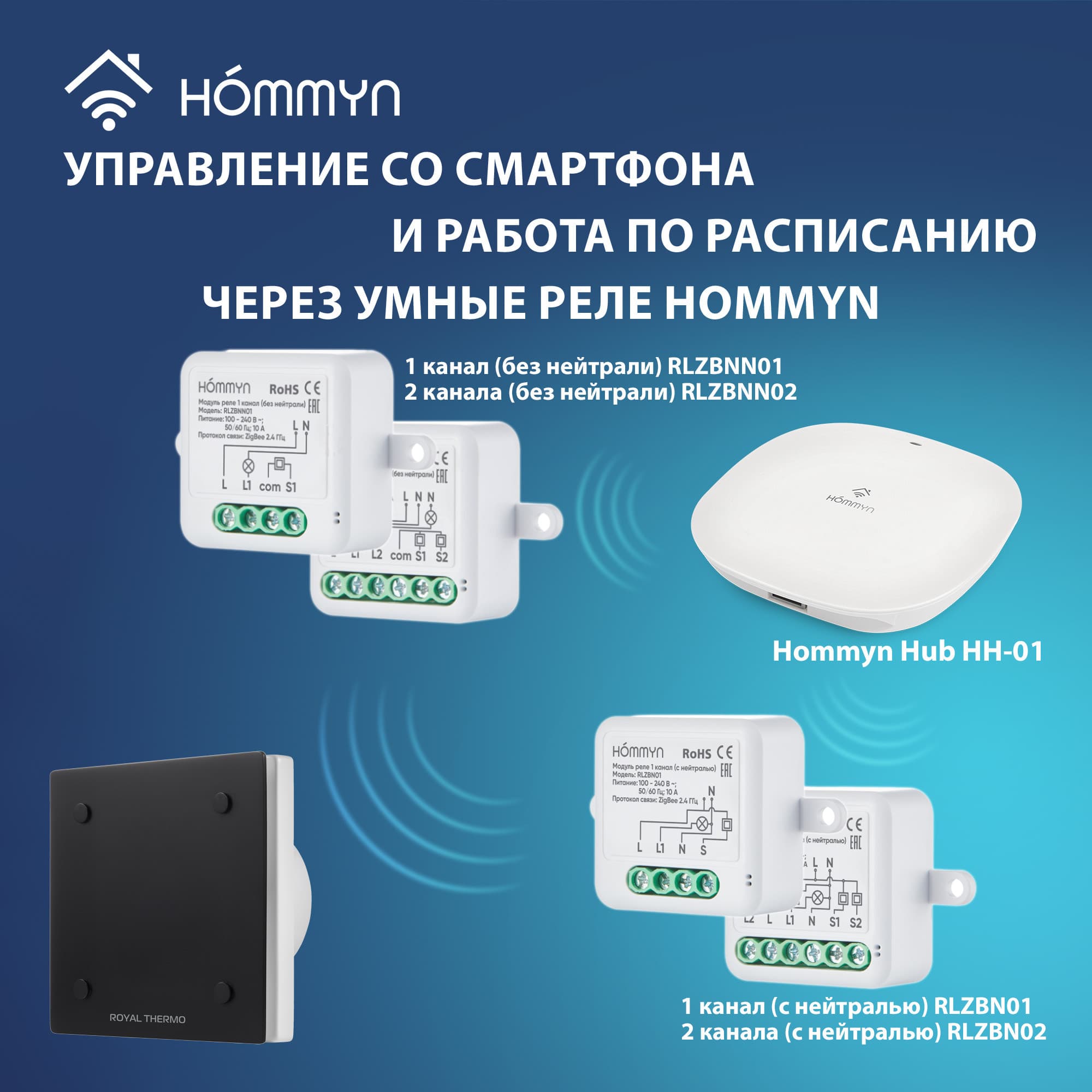 Вентилятор вытяжной Royal Thermo Calipso RAFC 100 Black
