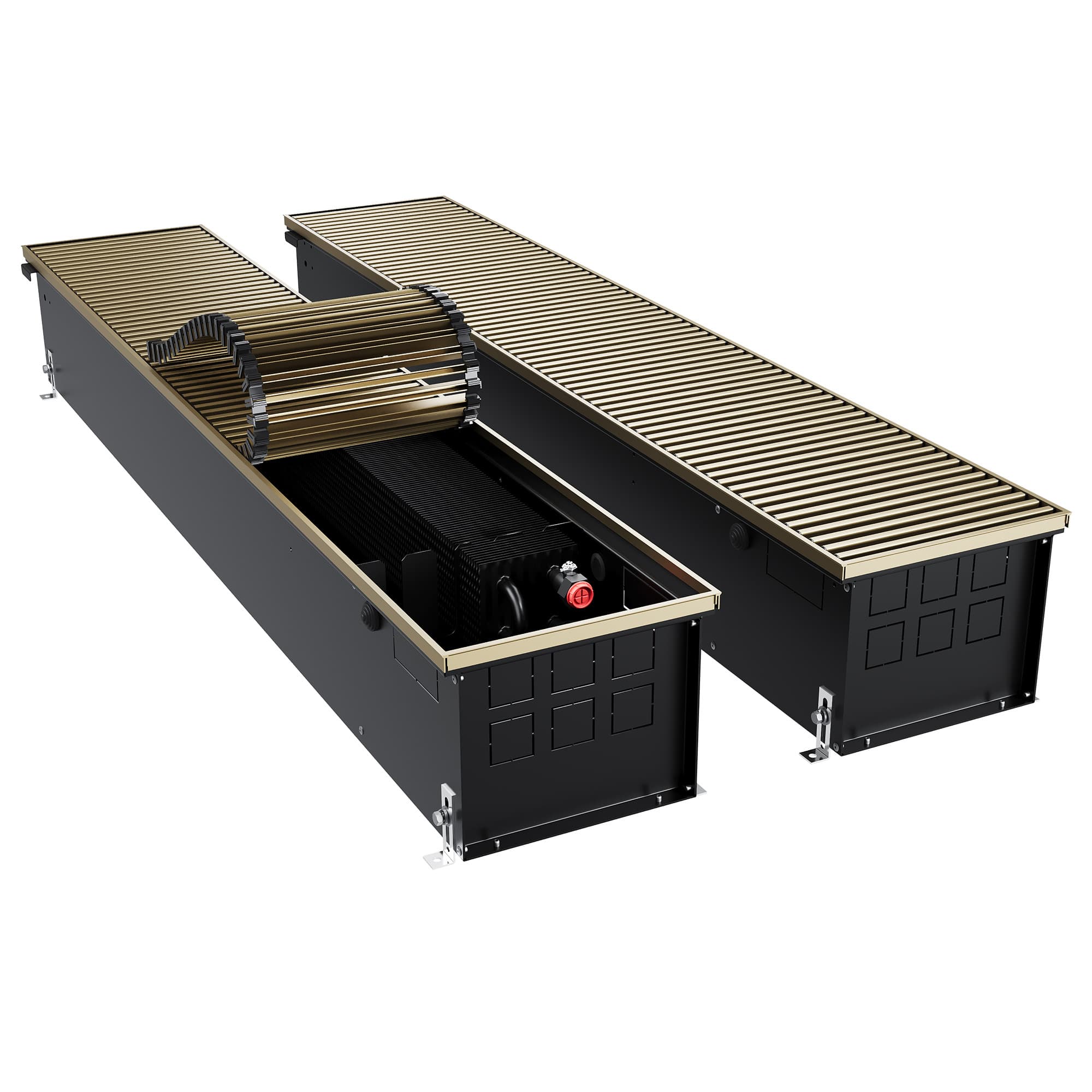 Конвектор внутрипольный Royal Thermo ATRIUM TURBO-190/250/2200-DG-U-AU
