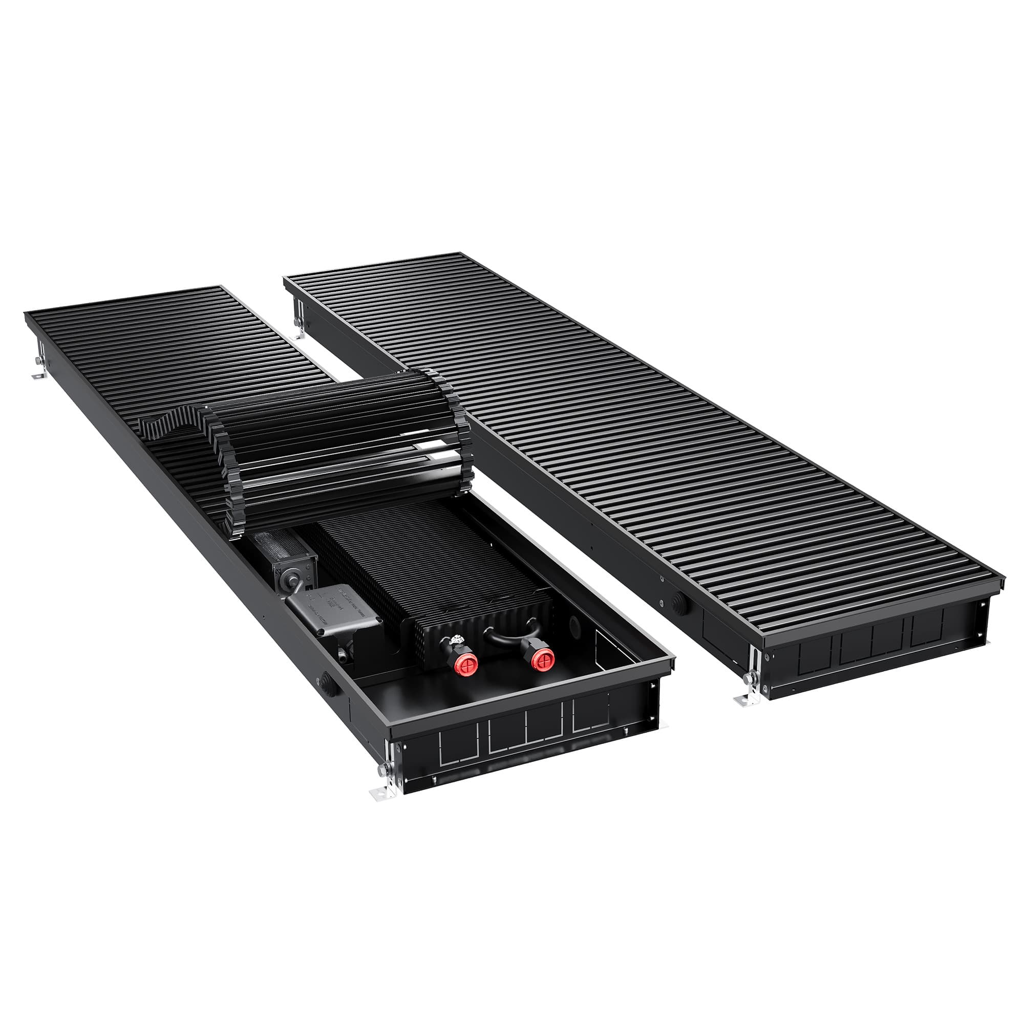 Конвектор внутрипольный Royal Thermo ATRIUM TURBO-80/300/2200-DG-U-BL
