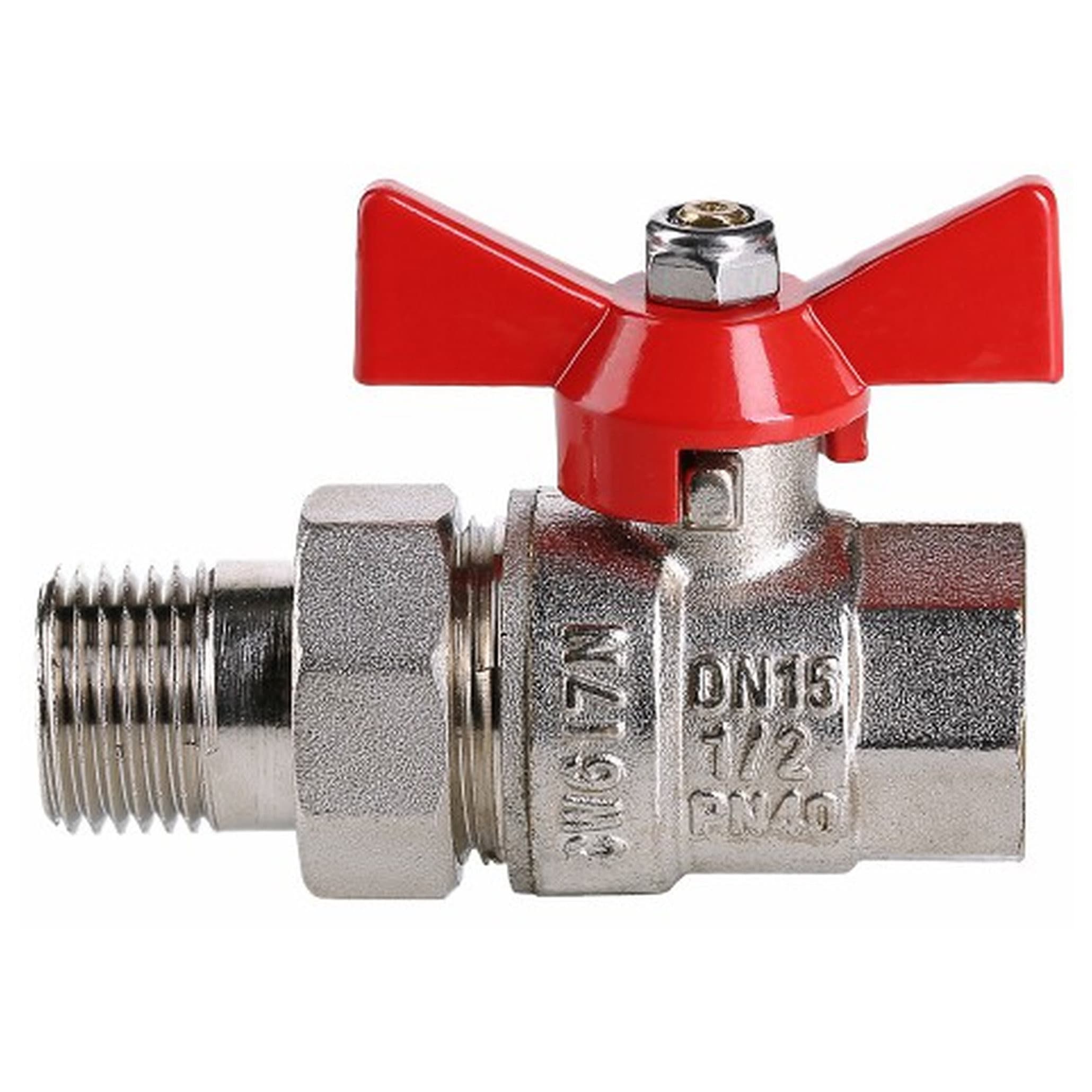 Кран шар. Valtec VT.227.N.06 BASE ВН 1" с американкой бабочка