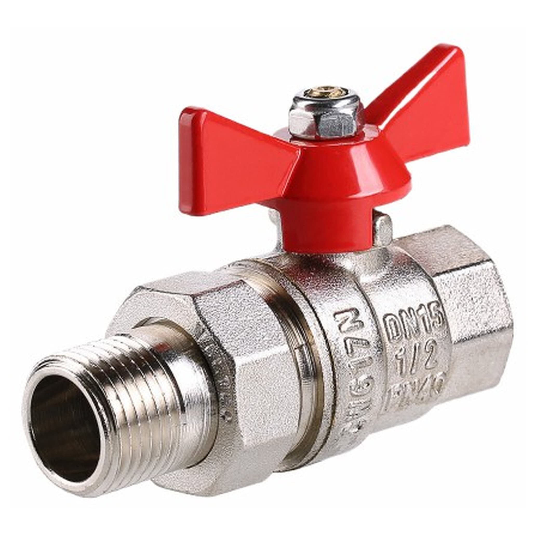 Кран шар. Valtec VT.227.N.05 BASE ВН 3/4" с американкой бабочка