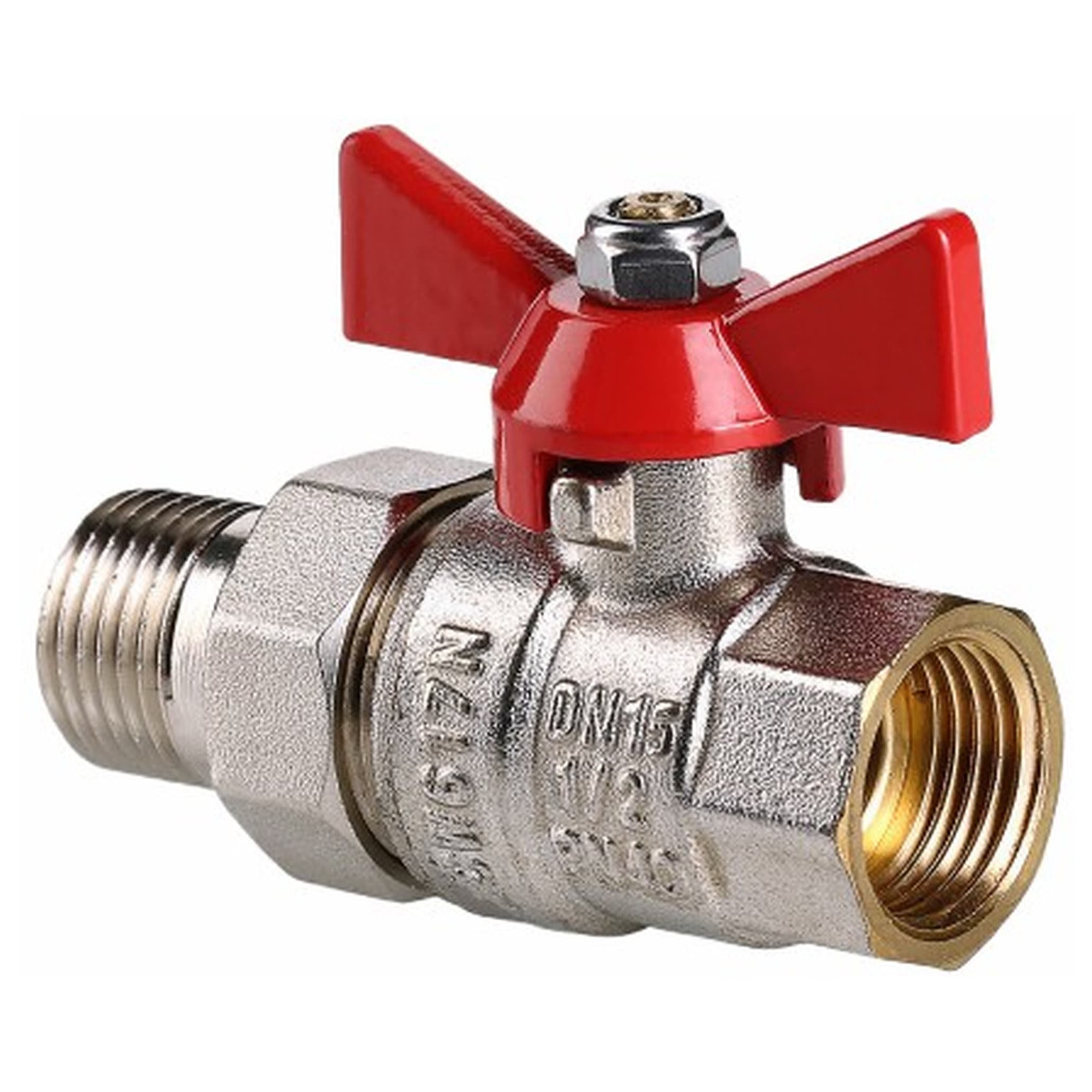 Кран шар. Valtec VT.227.N.05 BASE ВН 3/4" с американкой бабочка