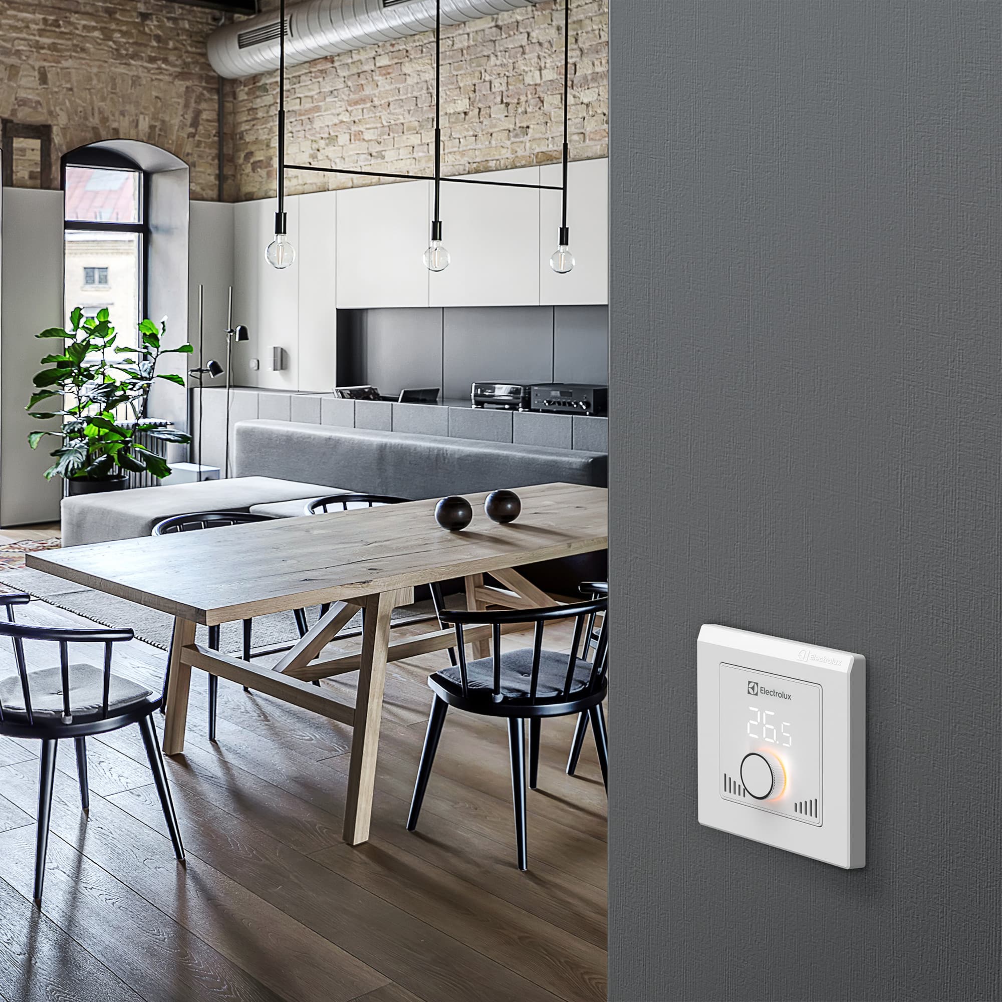 Терморегулятор Electrolux ETS-16W (+ дополнительная черная панель)