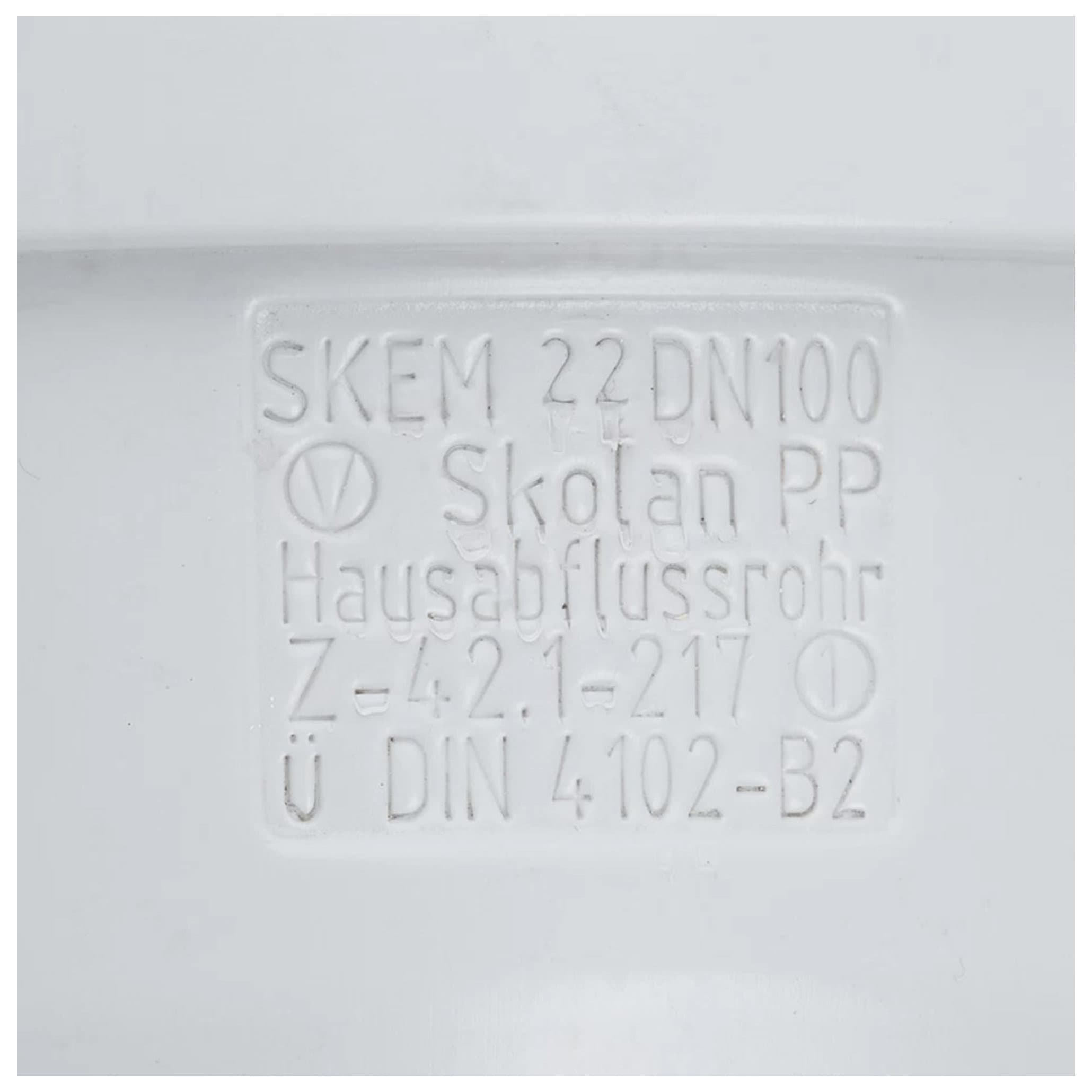 Труба Ostendorf 110x500мм SKEM бесшумная светло-серая PP-MD