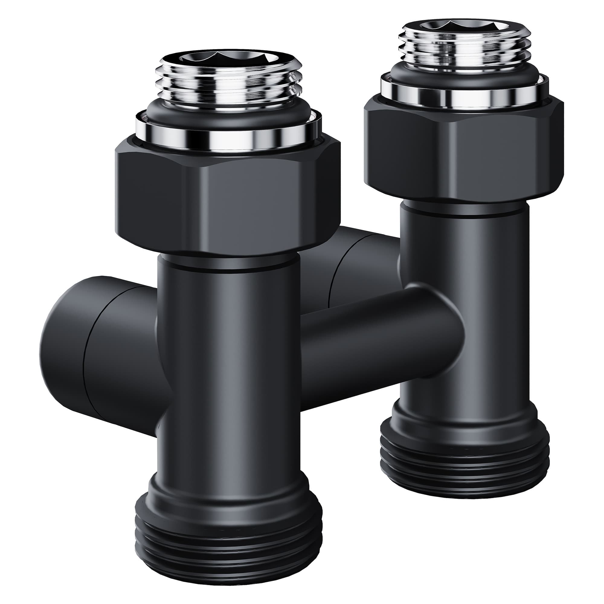 Узел нижнего подключения Royal Thermo Design прямой 1/2"х3/4" EK (черный)