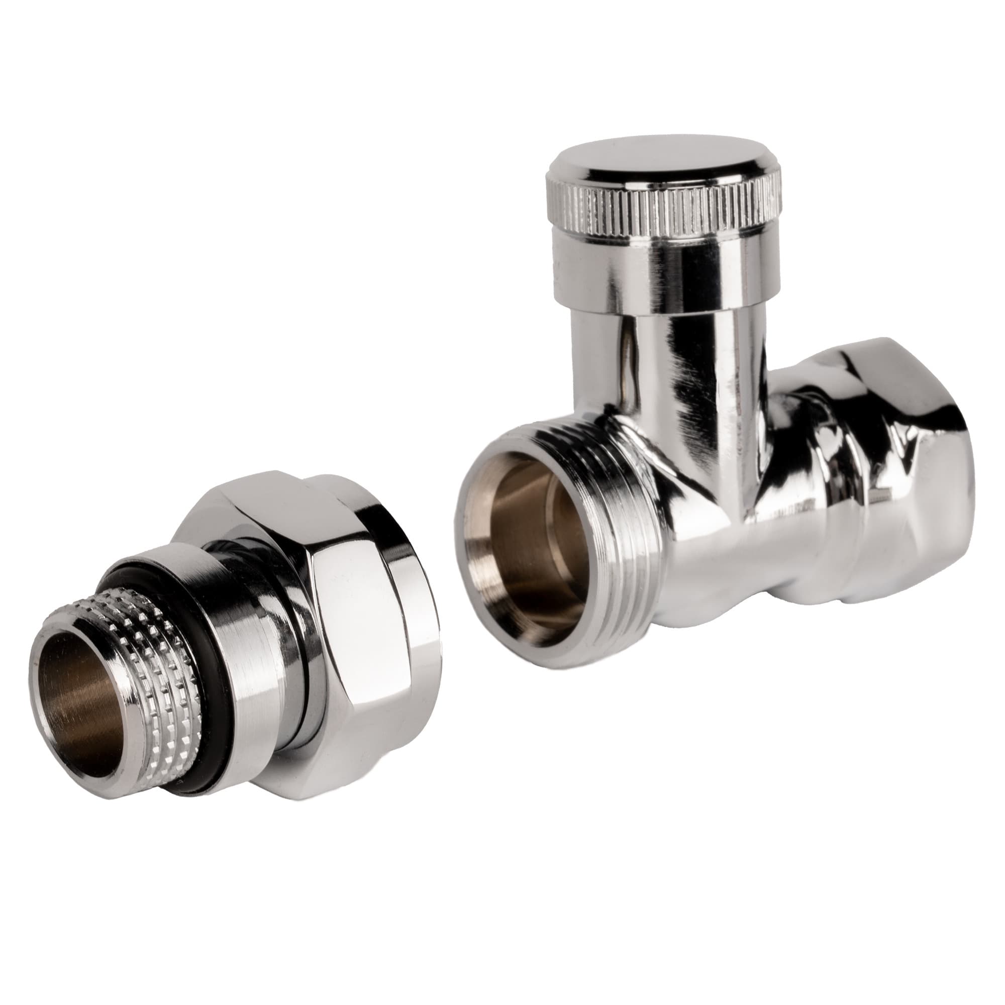 Набор термостатический прямой Royal Thermo Design 1/2" Click (Хром) с термоголовкой Design (Хром)