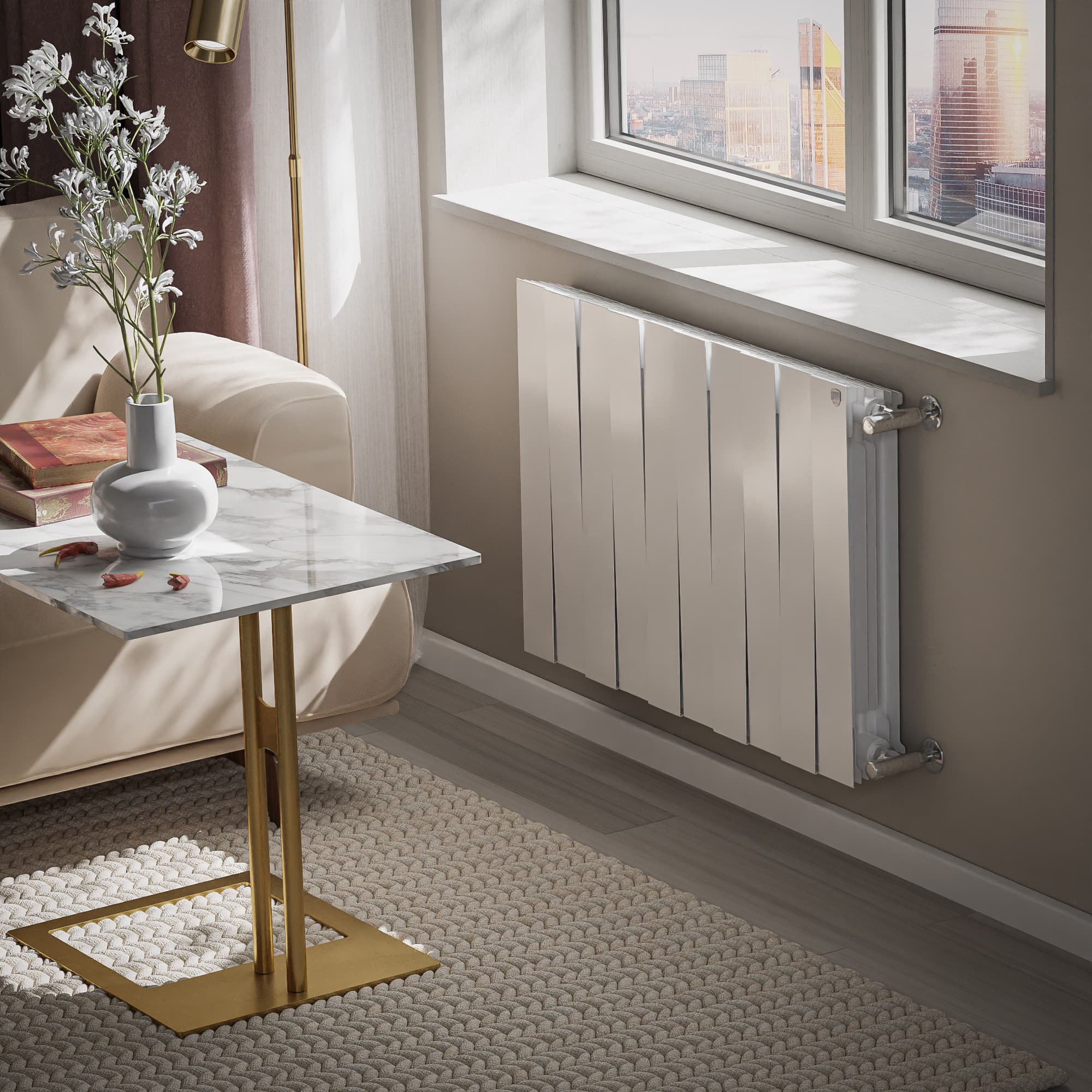 Радиатор биметаллический Royal Thermo PianoForte 500 Белый - 10 секц.