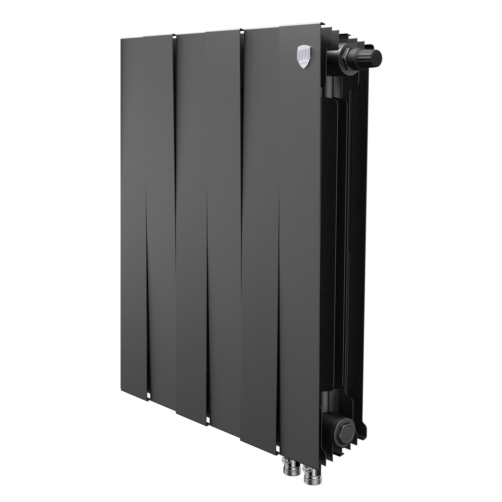 Радиатор биметаллический Royal Thermo PianoForte 500 Чёрный VR80 - 6 секц.
