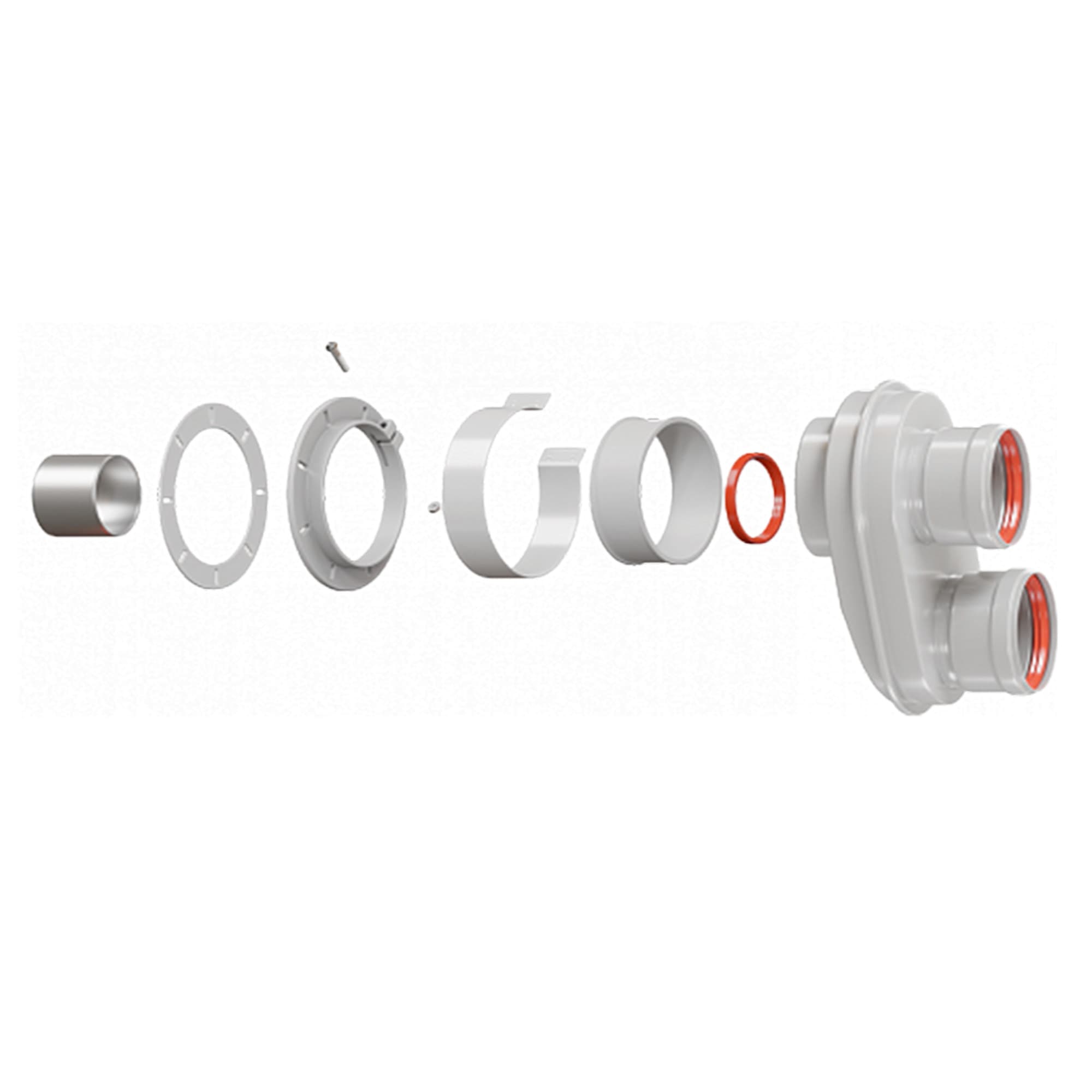 Адаптер моноблочный Royal Thermo 60/100 для перехода на двухтрубную систему 80/80 (универсальный)