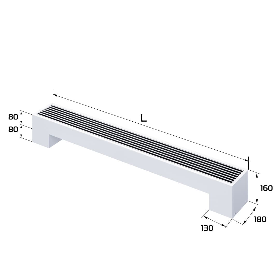 Конвектор напольный Royal Thermo STEP-80/180/1100-1-N-WT-LG-NA