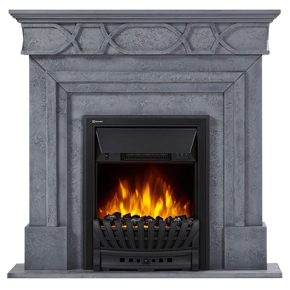 Каминокомплект Firelight: Очаг Classic EFP/P-1020LS, портал Antico Classic серый