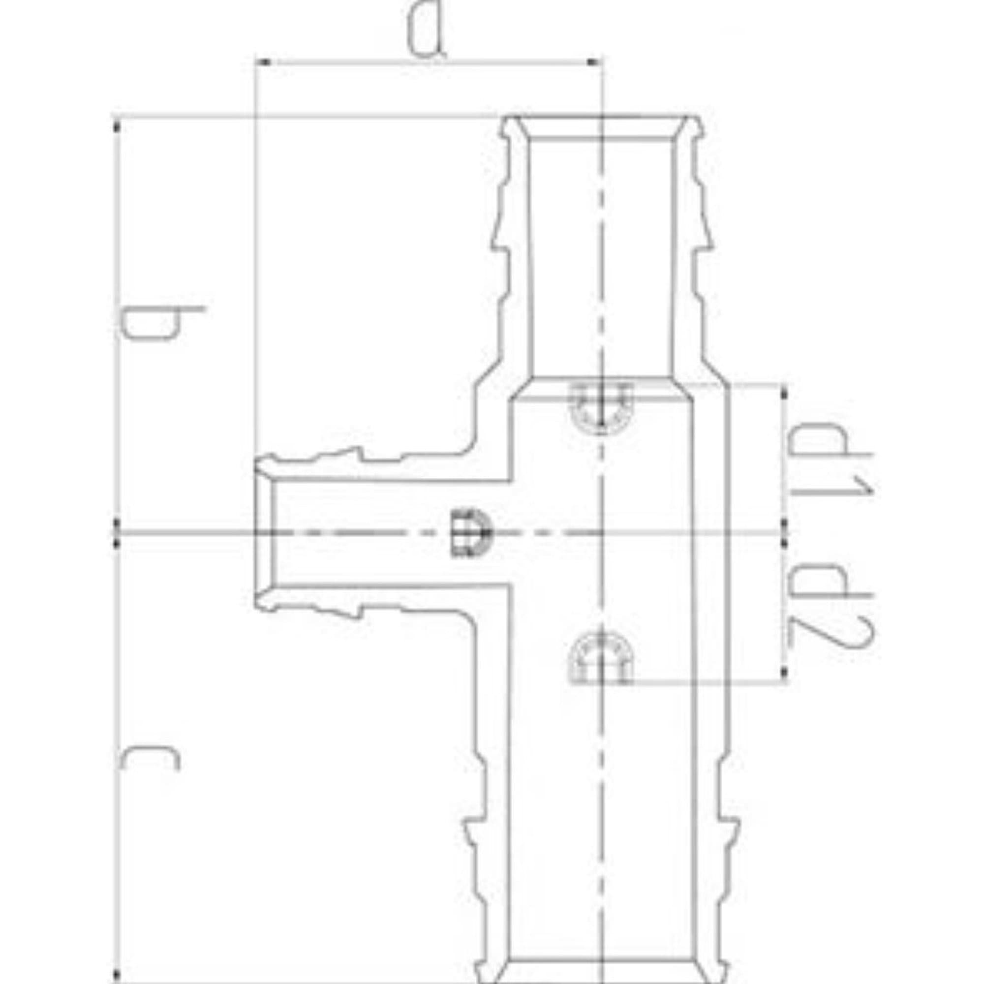 Тройник ONE PLUS переходной PPSU 32х25х25 (40/10)