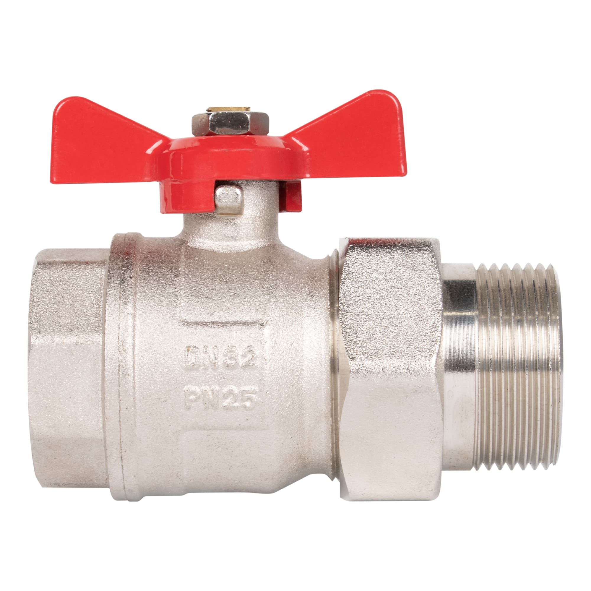 Кран шаровый Royal Thermo OPTIMAL 1 1/4" НГ, бабочка
