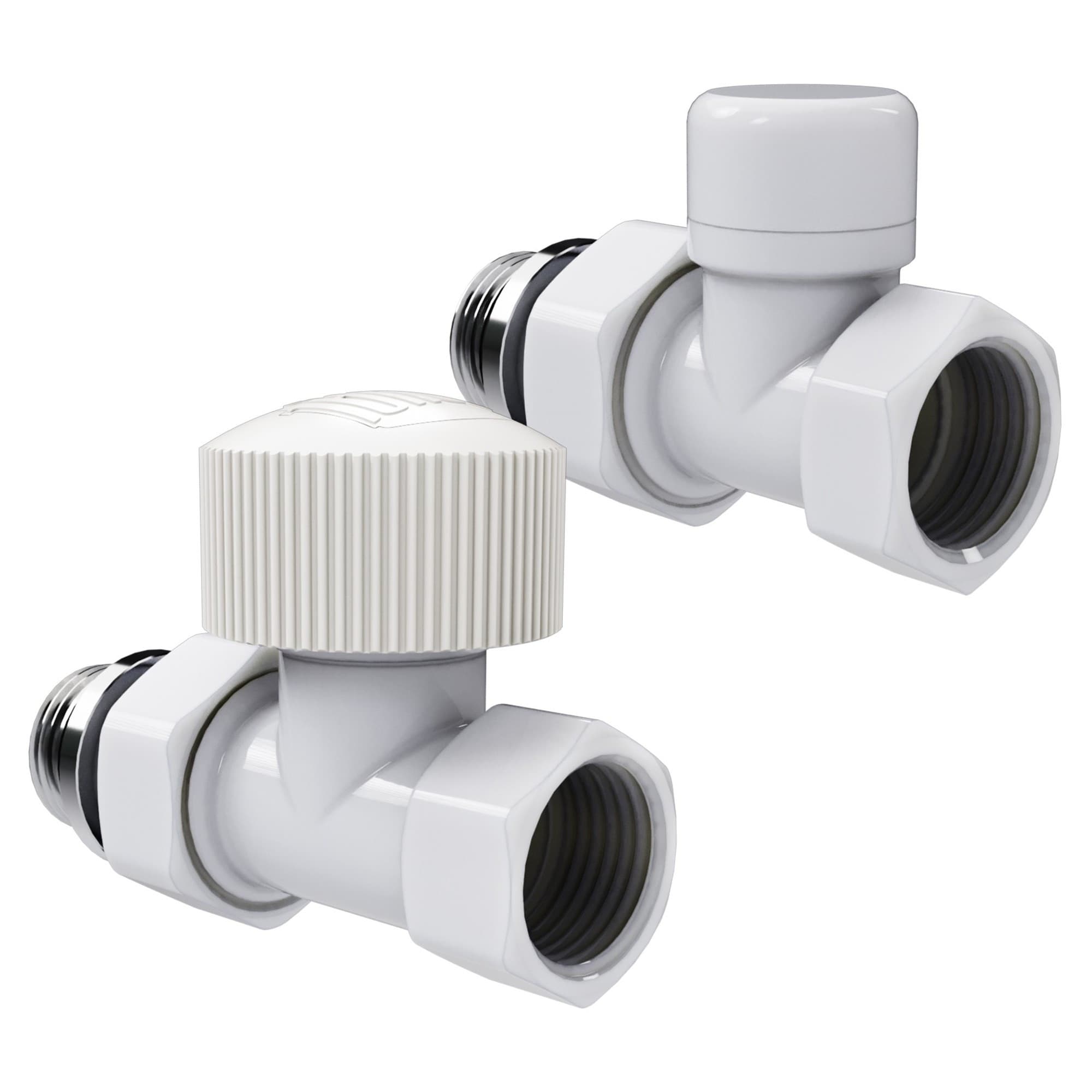 Набор термостатический прямой Royal Thermo Design 1/2"М30х1,5 (Белый)