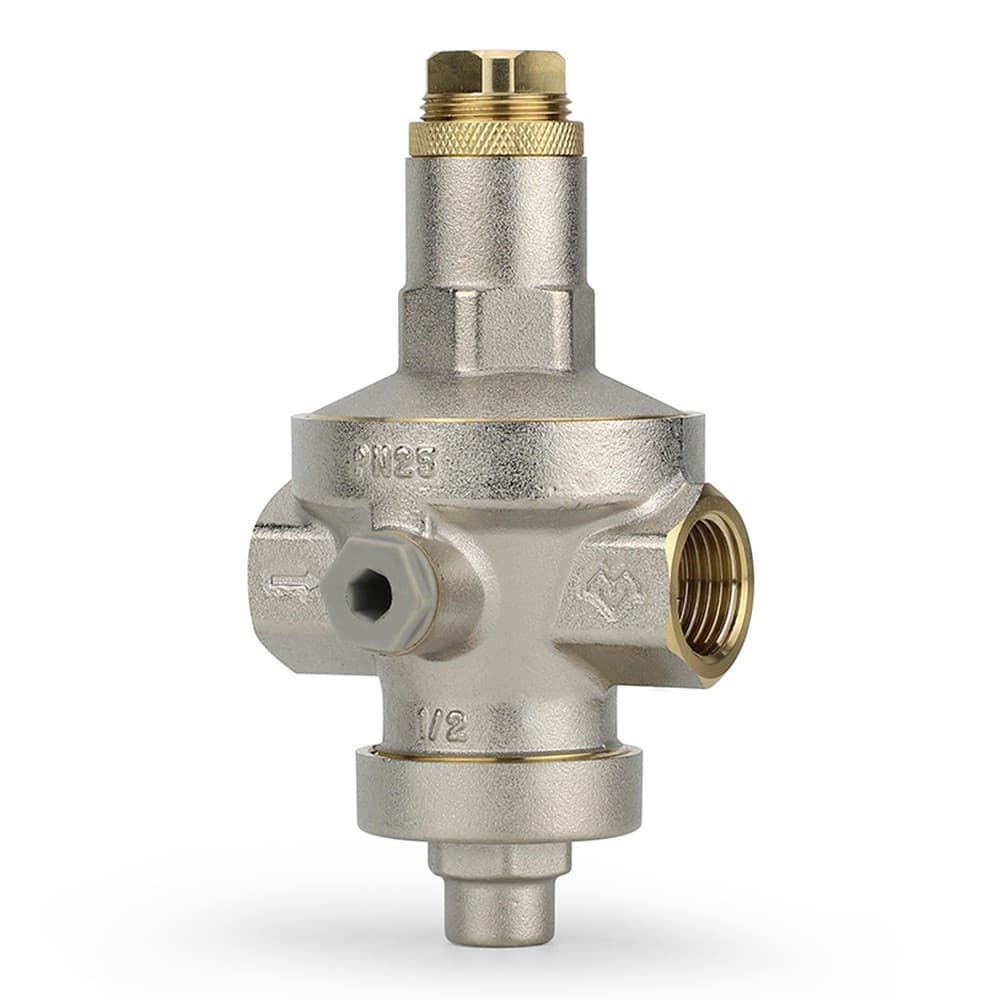 Редуктор давления VARMEGA 1/2", PN25, мембранный, с присоединением к манометру, VM12801