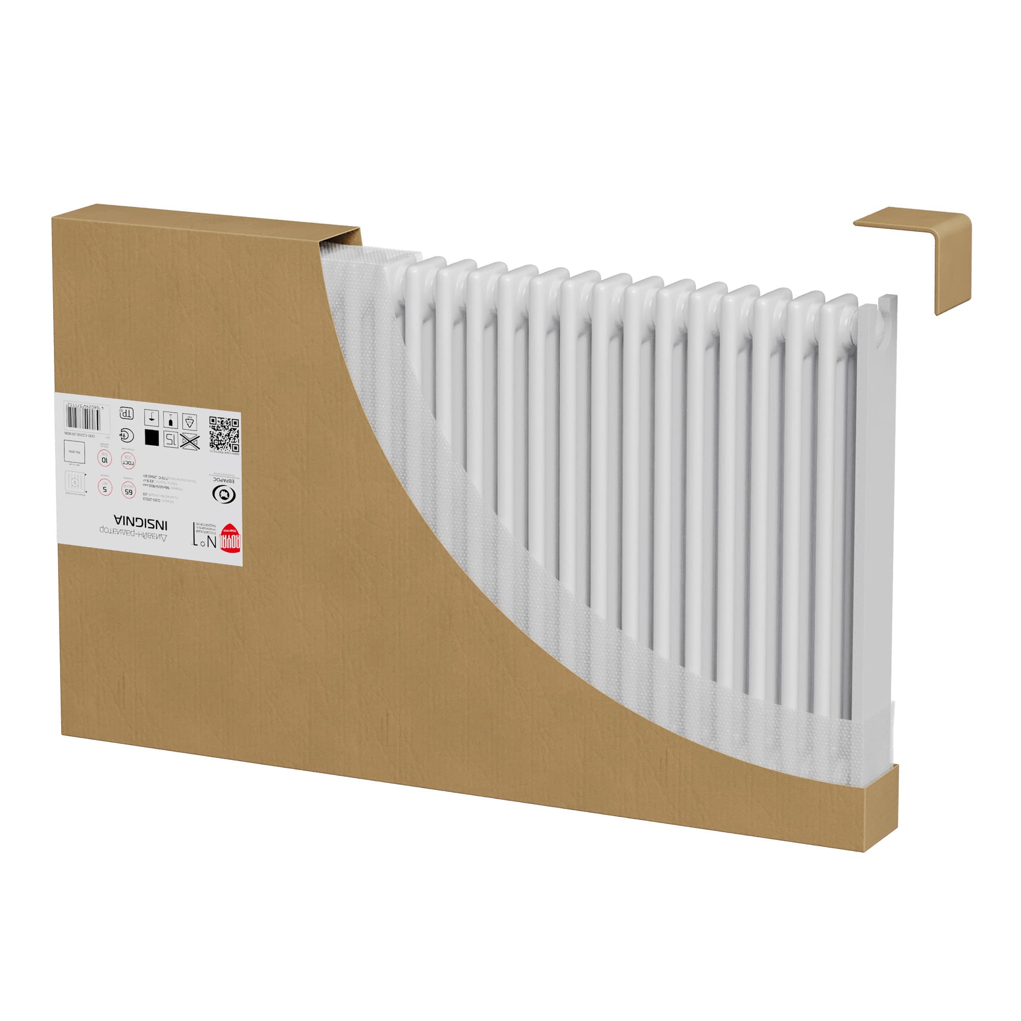 Дизайн-радиатор Royal Thermo Insignia VC2180 - 04 секц. RAL9005m